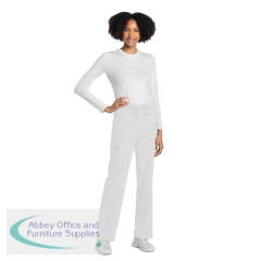 Cherokee Originals Ultra Women\'s Straight Leg Scrub Trousers White L CKE272A/WHIT/L
