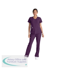 Skechers SK101 Breeze Female Scrub Top Eggplant Size XL SK101/EGGP/XL
