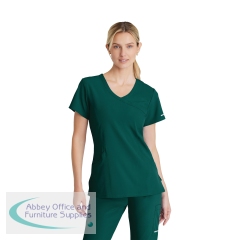 Skechers Female V Neck Scrub Top Hunter Green M SK102/HUNT/M