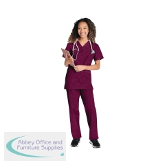 Cherokee WW530C Unisex Scrub Set Top and Trouser Wine Size M WW530C/WINE/M