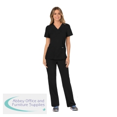 Cherokee WW610 Revolution Mock Wrap Top Black S CHWW610/BLAC/S