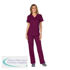 Cherokee WW610 Revolution Mock Wrap Top Wine XS CHWW610/WINE/XS