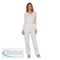 Cherokee Revolution Women\'s Mid-Rise Pull-on Cargo Scrub Trousers White 2XL CHWW110/WHIT/2XL