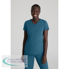Skechers Slip-ins Serene Knit Scrub Top Bahama Blue S SKT220/BAHA/S