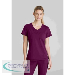 Skechers Slip-ins Flow Knit Scrub Top Wine XS SKT221/WINE/XS