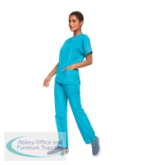 Cherokee Unisex Scrub Top Turquoise S CH4700/TURQ/S