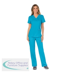 Cherokee Revolution Women\'s Mock Wrap Top Classic Fit Turquoise 2XL CHWW610/TURQ/2XL