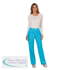 Cherokee Revolution Women\'s Mid-Rise Pull-on Cargo Scrub Trousers Turquoise 3XL CHWW110/TURQ/3XL