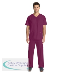 Cherokee Originals Ultra Unisex V-Neck Scrub Top Wine L CKE00014A/WINE/L