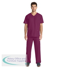 Cherokee Originals Ultra Unisex V-Neck Scrub Top Wine S CKE00014A/WINE/S