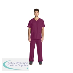 Cherokee Originals Ultra Unisex V-Neck Scrub Top Wine 2XS CKE00014AWINEXXS