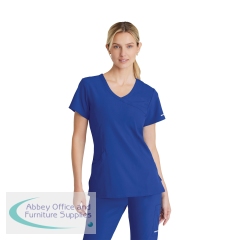 Skechers Female V Neck Scrub Top Galaxy Blue M SK102/GABL/M