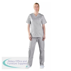Work in Style Smart Scrub V-Neck Scrub Top Pale Grey XL 434NPH/PGRY/XL