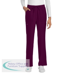 Cherokee Originals Ultra Women\'s Straight Leg Scrub Trousers Wine 3XL CKE272A/WINE/3XL