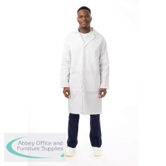 Work in Style Professional Unisex Laboratory Coat Polyester/Cotton White 44 EEUNC/WHIT/44