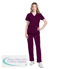 Cherokee Originals Ultra Women\'s V-neck Scrub Top Wine 2XL CKE953A/WINE/2XL