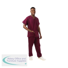 334LW Unisex Lightweight Scrub Top Maroon Size S 334LW/MARO/S