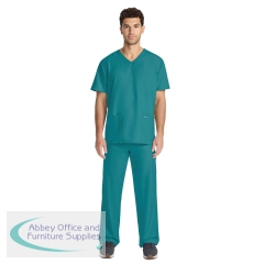 Cherokee Originals Ultra Unisex V-Neck Scrub Top Teal S CKE00014A/TEAL/S