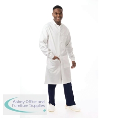 Work in Style Professional Flame Retardant Lab Coat Unisex White 2XL EEFRLC/WHIT/2XL