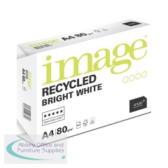 Image Bright Recycled Printer Paper A4 80gsm White (Pack of 5) 3597320337574