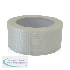 XtraWeave Crossweave Reinforced Tape Fibre Glass Strands 48mmx50m White (Pack of 18) 5056301801032
