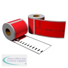 Compatible Dymo 99014 RED Labels