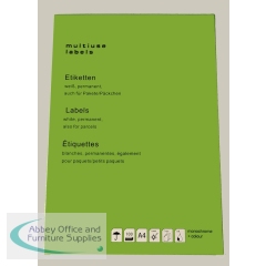 A4 Labels 2 Per Sheet.210mm x 148mm X2 (100 sheets)
