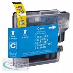 Compatible Brother LC1100 / LC980 / LC985 Cyan Ink Cartridge