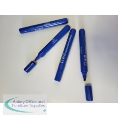 Permanent Marker Chisel Tip Blue (10 Pack)