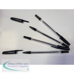 Ballpoint Pen Medium Black (50 Pack)