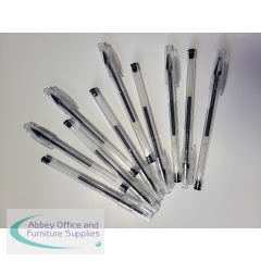 Gel Pen Black (10 Pack)
