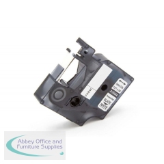 Compatible Dymo 18443 IND  Vinyl Labels(5.5m) Rhino Tape, 9mm Black on White